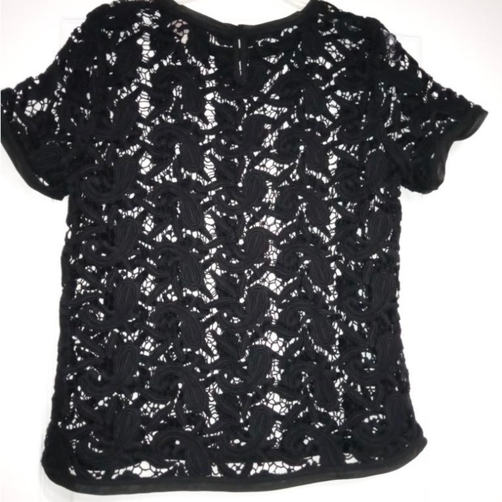 Black opened blouse